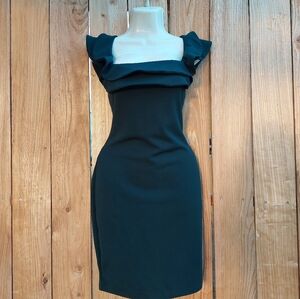 Mind Code - Midi Dark Green Dress Size L